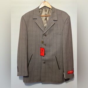 NWT INSERCH Men’s Suit Taupe XL/38 Eclectic & Contemporary Merged!